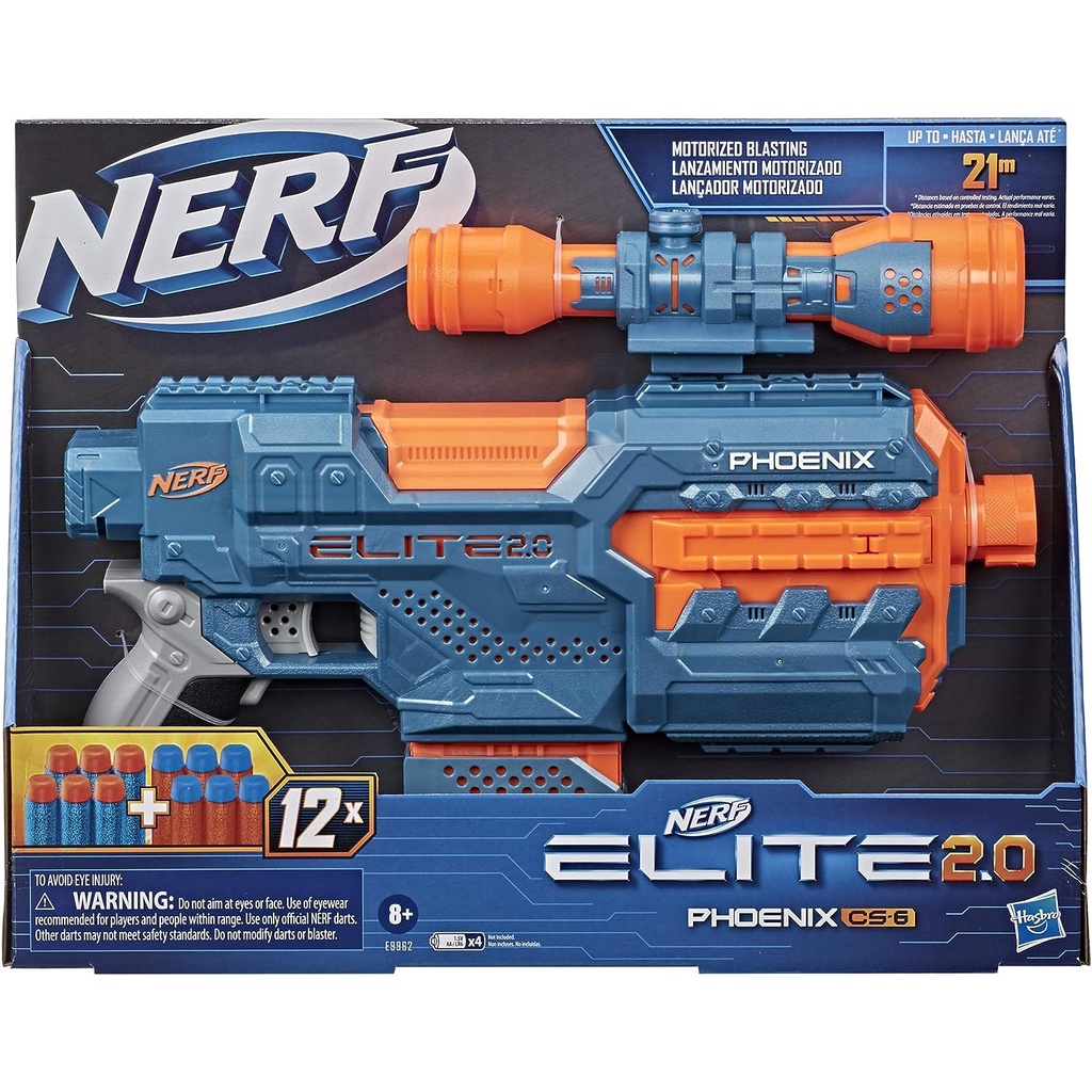 Lançador Dardos Nerf Brinquedo Shellstrike ds-6 Elite E6171 em