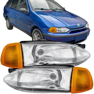 Par Farol Lanterna Ambar Palio Siena 96 A 98 G1 Foco simples