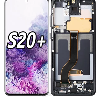 TFT/AMOLED Para Samsung Galaxy S20 + G985F/DS G985B LCD Display Plus 5G G986 Conjunto De Tela De Toque Com Peças De Reparo De Moldura