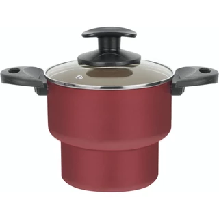 Cuscuzeira Tampa de Vidro Antiaderente Cereja N°16 Grande
