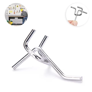 KIT GANCHO PARA PAINEL PERFURADO PEGBOARD GALVANIZADO PRATA 5CM 10 PEÇAS