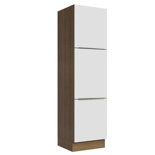 Paneleiro Madesa Lux 60 cm 3 Portas - Rustic/Branco Veludo em Oferta na Shopee
