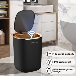 9l montado na parede lata de lixo armário de cozinha armazenamento balde  inteligente para reciclagem de banheiro pendurado lixeiras acessórios de  cozinha