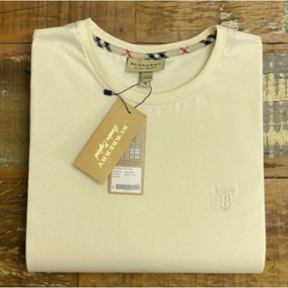 Camiseta Burberry Logo Pequeno Padrão Shopping Ofertas Relâmpago