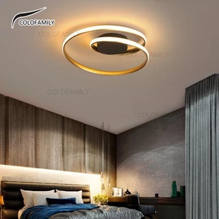 (3 cores em 1 luz) 38CM Luminária De Teto Led Moderna Minimalista Pendente Lustre Plafon para Decoração Iluminação Sala Quarto Cozinha