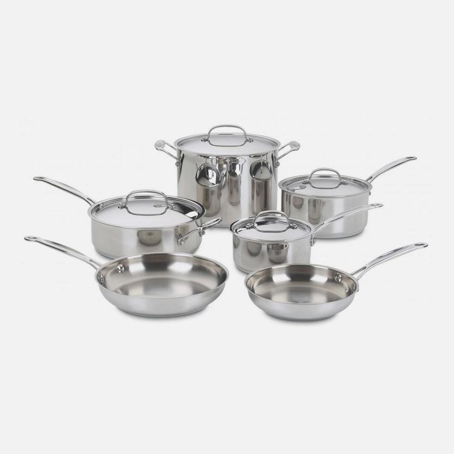 Conjunto De Panelas Cuisinart Aço Inox Chef’S Classic 10 Peças 77-10p1