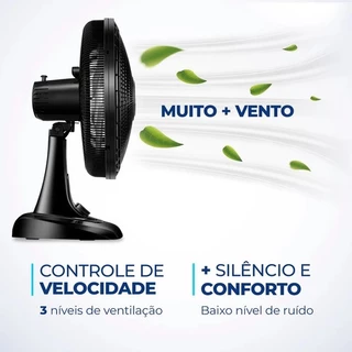 Ventilador De Mesa 40cm Super Power Turbo Mondial Com 6 Pás
