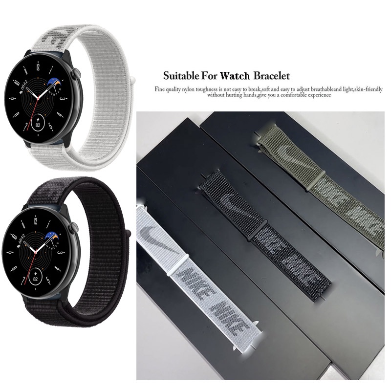 20mm 22mm Pulseira De Nylon Para Huami Amazfit GTR4 GTR3 GTR2 GTR mini 42mm 47mm 2/3/4 Substituição