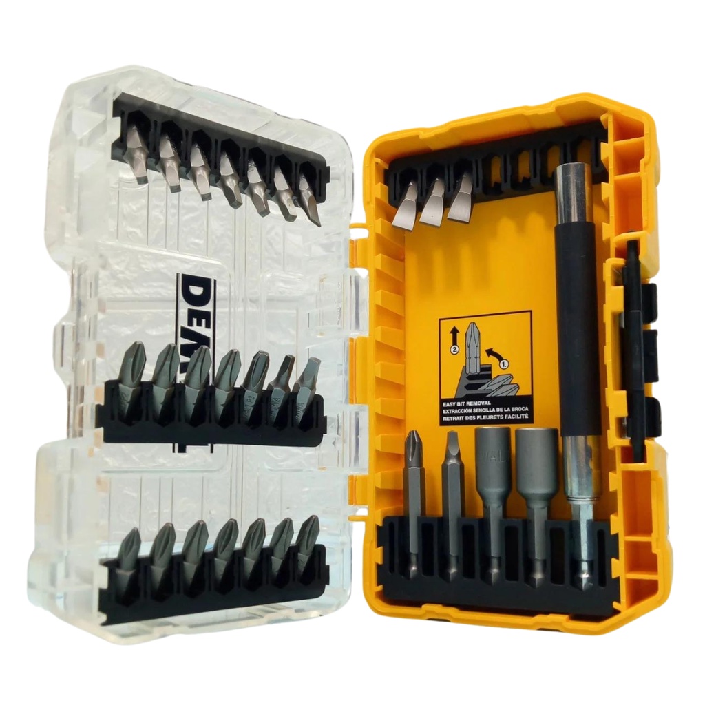 Kit Jogo Bits Parafusadeira C/29 Peças Guia Magnética Dewalt