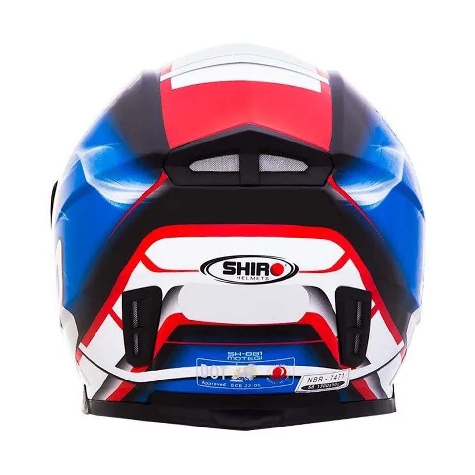 Capacete Shiro SH881 Motegi Vermelho/Azul | Shopee Brasil