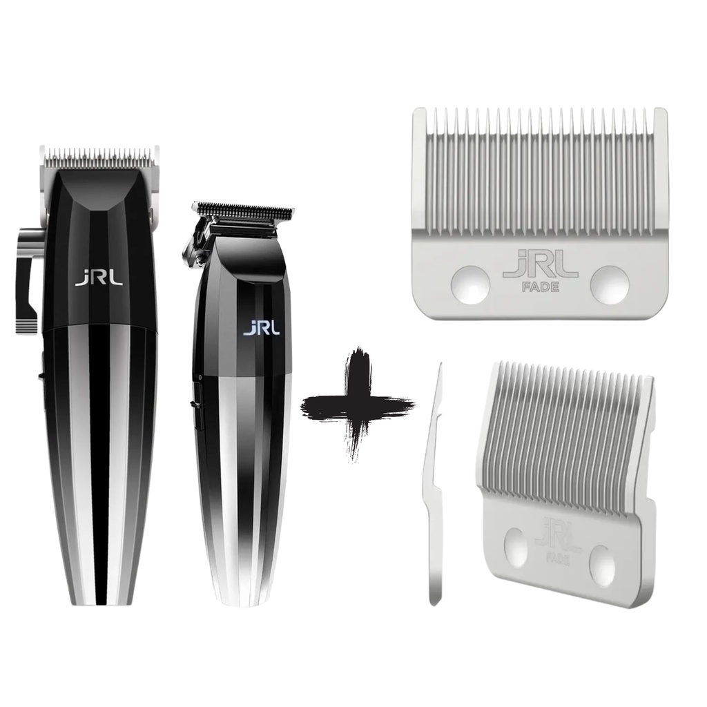 Kit JRL NACIONAL Máquina de Corte e Acabamento Silver + Lâmina Fade JRL ...