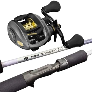 Carretilha Marine Sports Ventura Vt10 10 Rol + Vara Carbono
