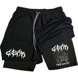 Short Compressão Dry-Fit Para Academia One piece Joyboy Gear 5 Luffy Anime Mangá