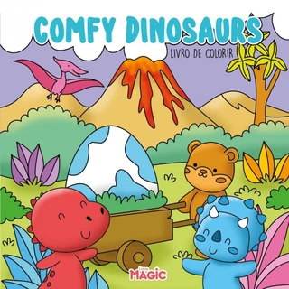 Livro De Colorir Tik Tok 24 Desenhos Comfy Dinosaurs Folha 150 Gm² em Oferta na Shopee