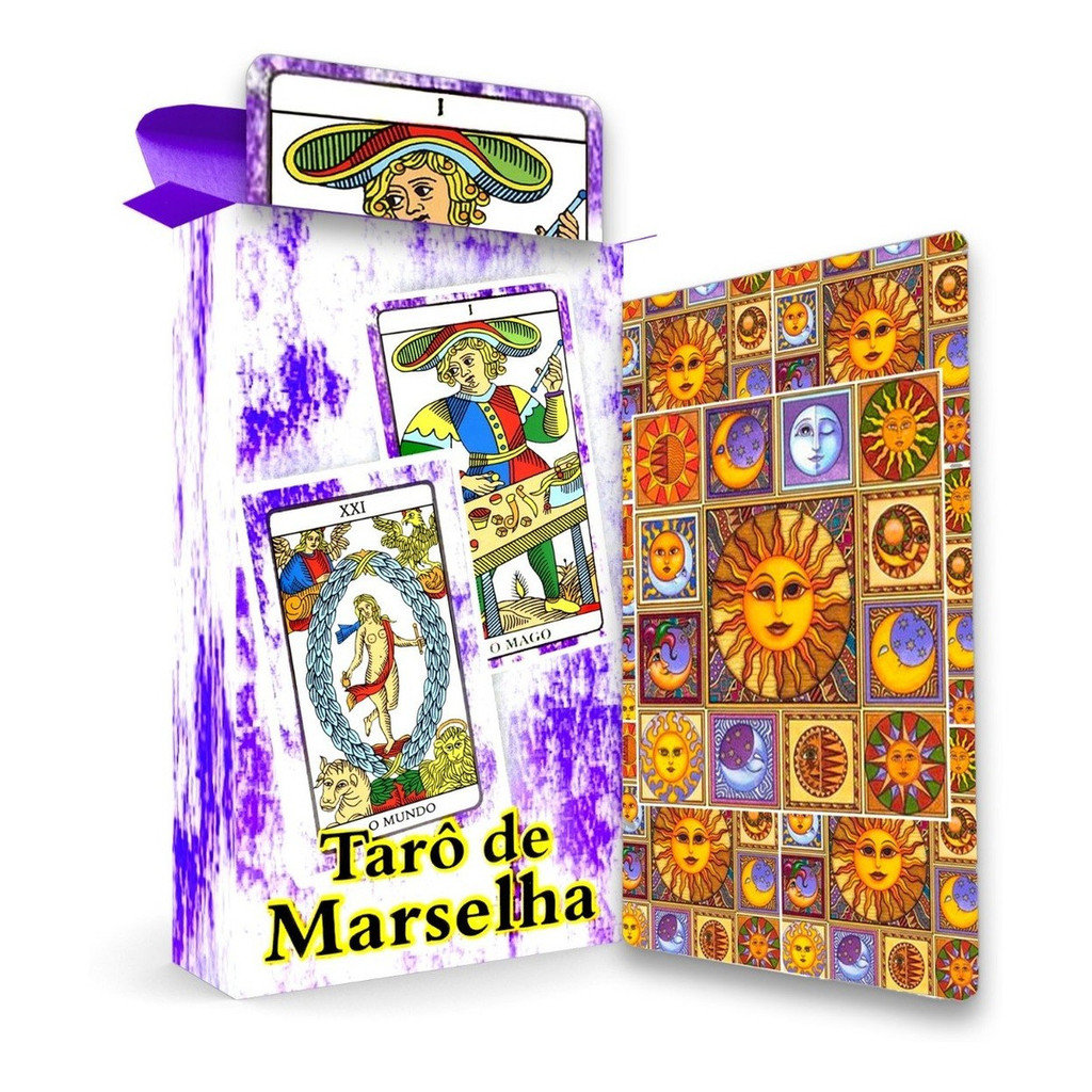 Tarot Tarô De Marselha Original Com Manual - Verdadeiro Tarô | Shopee ...