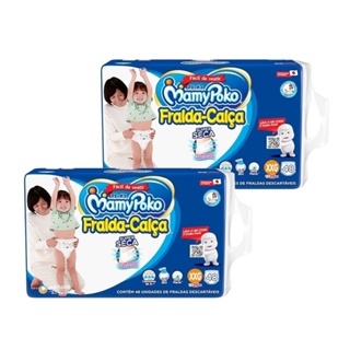 Fralda Descartável MamyPoko Calça Super Seca Tamanho XXG - 2 Pacotes com 48 Fraldas - Total 96 Tiras
