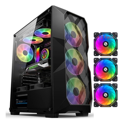 Gabinete Gamer Gamemax G510WT-DBB Optical C/3 Fans – Branco - Época Eletro