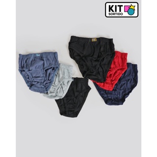 Kit 3 Cuecas Infantil Slip Cores Sortidas Tamanho 4