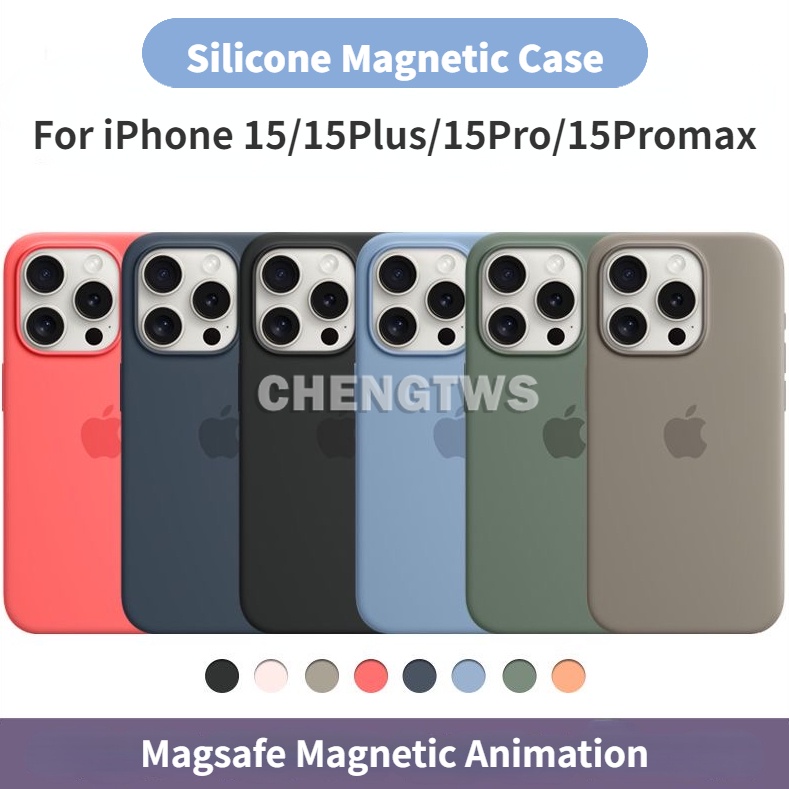 Estojo Magnético De Silicone Líquido MagSafe Para Telefone IPhone 15/15PRO/15PROMAX/15PLUS