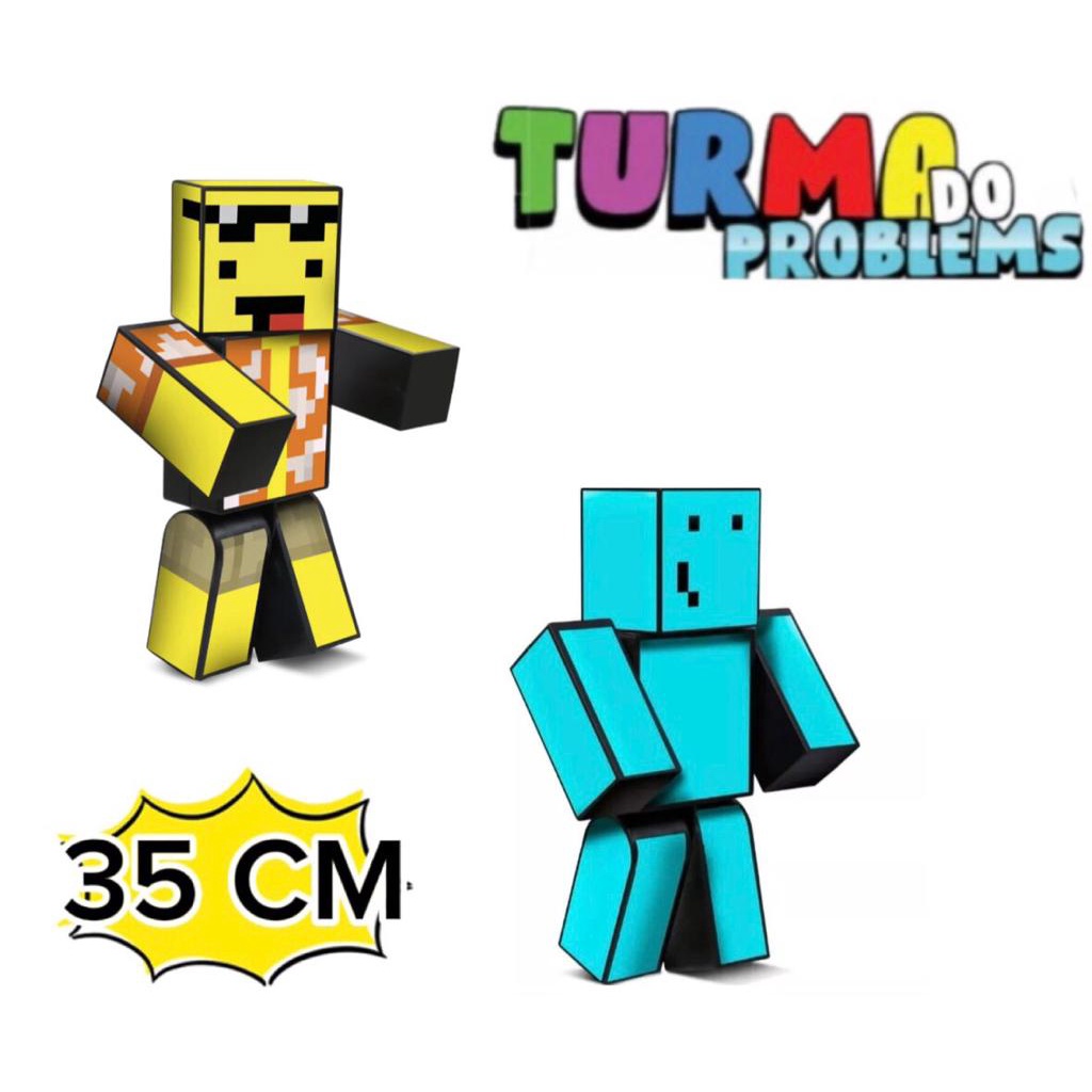 Boneco Melzinha 25 Cm Turma Problems Minecraft Algazarra