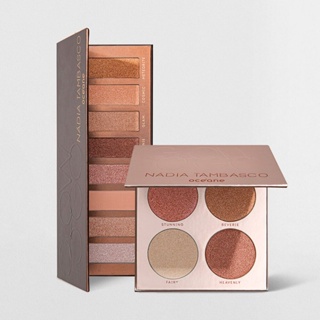 Kit Paleta de Sombras + Paleta de Iluminadores Glow To Go Nádia Tambasco By Océane (2 Produtos)