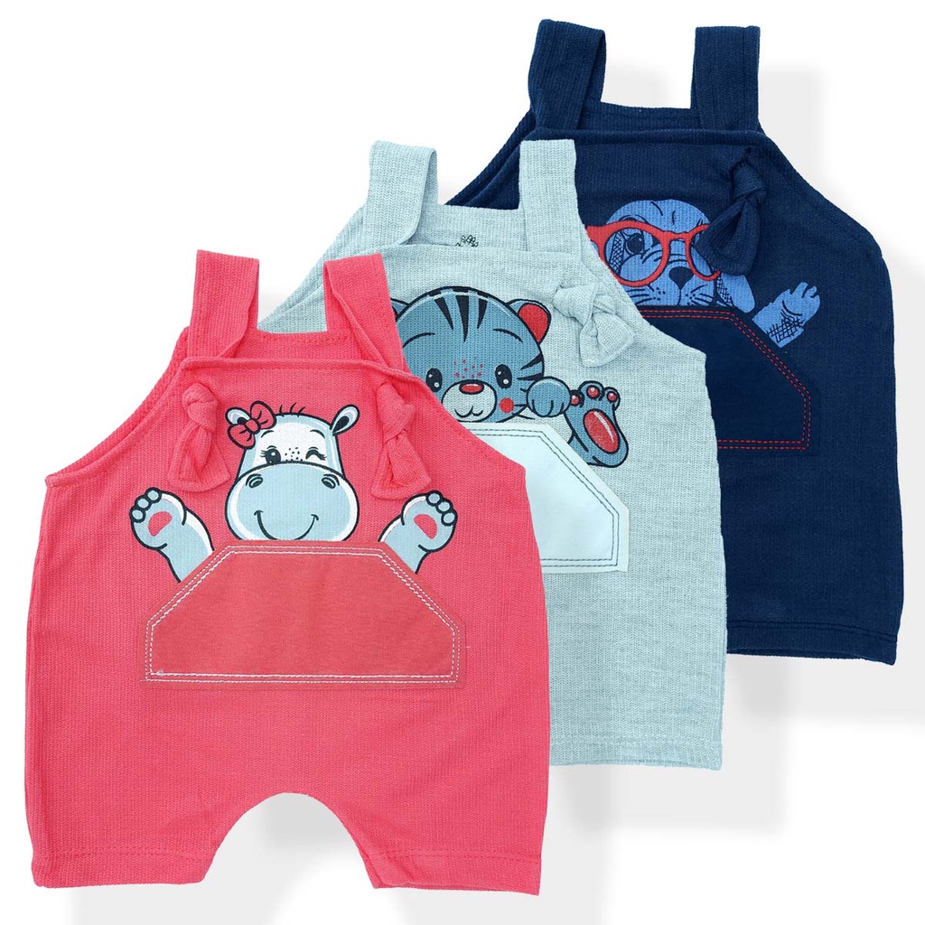 Jardineira Bebê Macacão Menino Menina Roupas de Bebê Enxoval