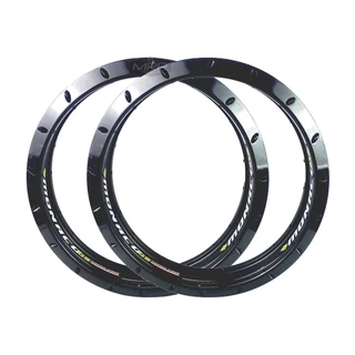 Par Aros em Alumínio Monaco Gs Tubeless Pra Pneu Sem Câmara Cg Titan Fan Start Ybr Rd Preto Brilho