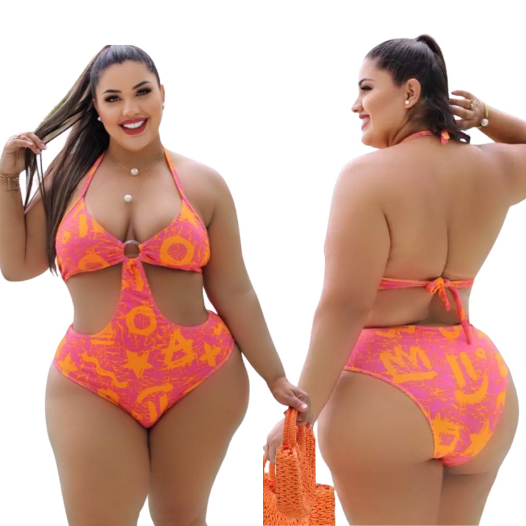 Maiô Plus Size Feminino GG moda praia tam: 46 ao 50 lindas estampas a escolher na variação