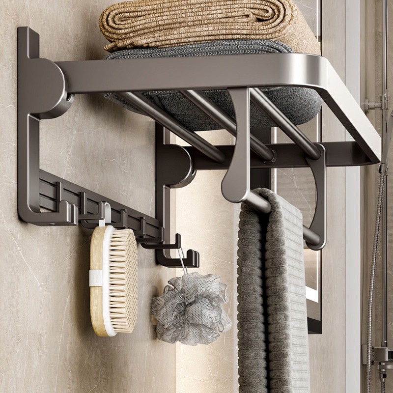 Suporte Banheiro Porta Toalha Toalheiro De Banho Duplo 90° Adesivo Sem Furo Premium linha