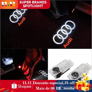 4 Pcs Carro Lâmpada Cortesia Porta Luz Logo Projeção Laser Light Para Audi Bem-vindo Luz A4 A6 Q3 Q5 Q7 Q9V6