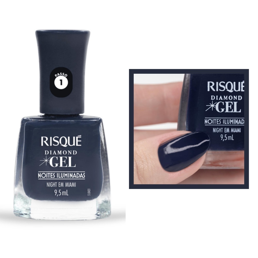 Esmalte Diamond Gel Risque Cremoso Night em Miami | Shopee Brasil