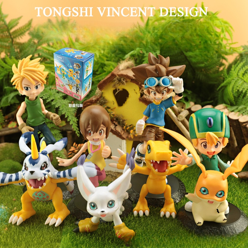 Figura De Ação De Aventura Digimon Yagami Taichi Agumon Hikari Tailmon Takaishi Takeru Patamon Ishida Yamato Gabumon Modelo