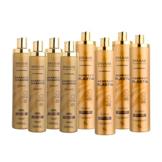 Kit 4 Escovas Progressivas Plastia 1L e 4 Anti Residuo 500ml