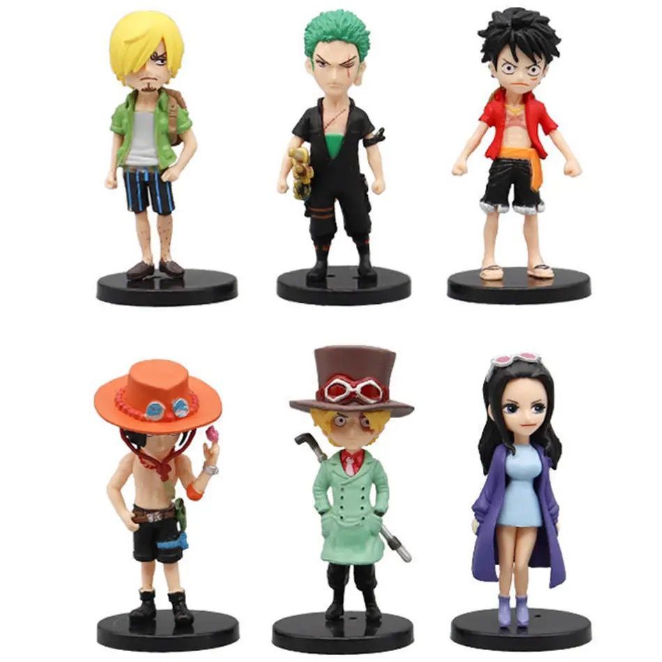 Kit 6 Miniaturas One Piece Action Figure Luffy Zoro Figura de Ação ...