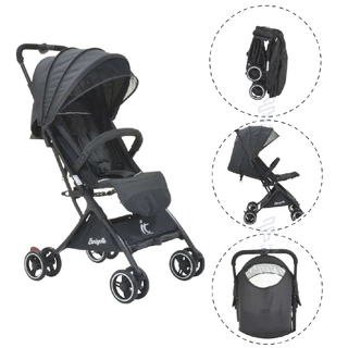 Carrinho de Bebê Passeio Preto Muito Compacto Burigotto