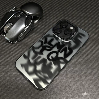Trend Phantom Alfabeto Inglês Apple capa rígida para iPhone 15promax 14plus 13 12 11 pro 15pro 14promax 13 11 promax 7 8 15 plus xr xsmax capa protetora anti-queda