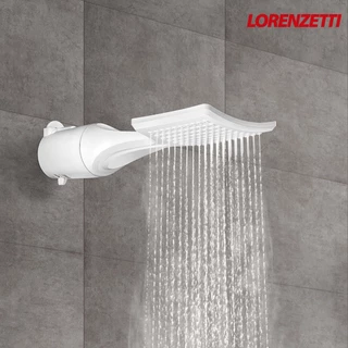 Chuveiro Ducha Multitemperaturas Loren Shower Ultra Quadrado Lorenzetti 220V 5500W Branco
