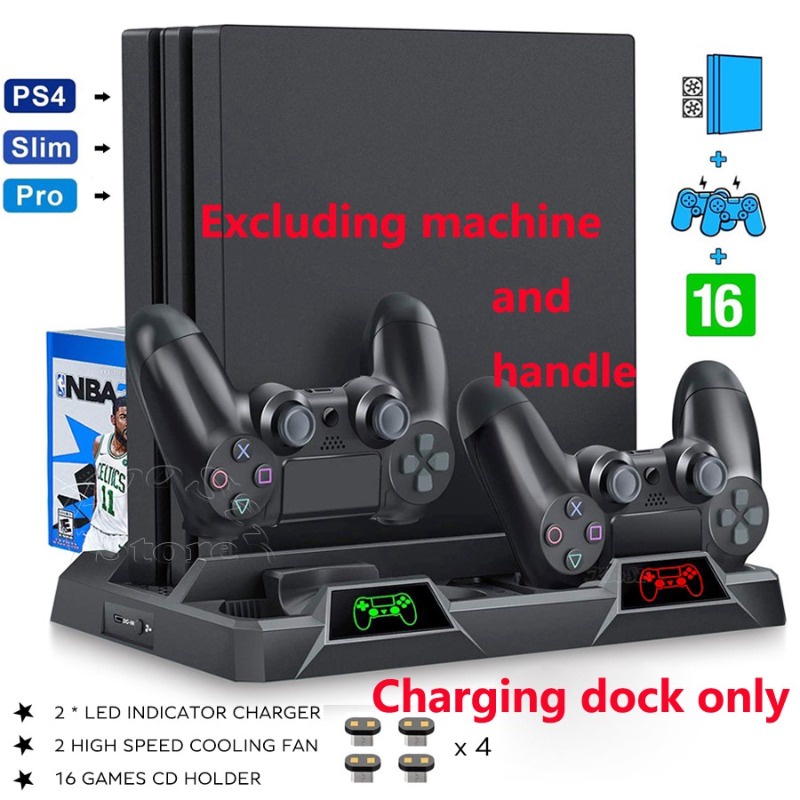 NOVO para PS4/PS4 Slim/PS4 Pro Controlador Console Vertical Cooling Stand  Estação de Carregamento Dock cartão De Armazenamento Para Playstation 4 -  AliExpress