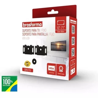 Suporte FIXO UNIVERSAL para TV LED, LCD, Plasma, 3D e Smart TV de 10” a 71” – Brasforma SBRU 750