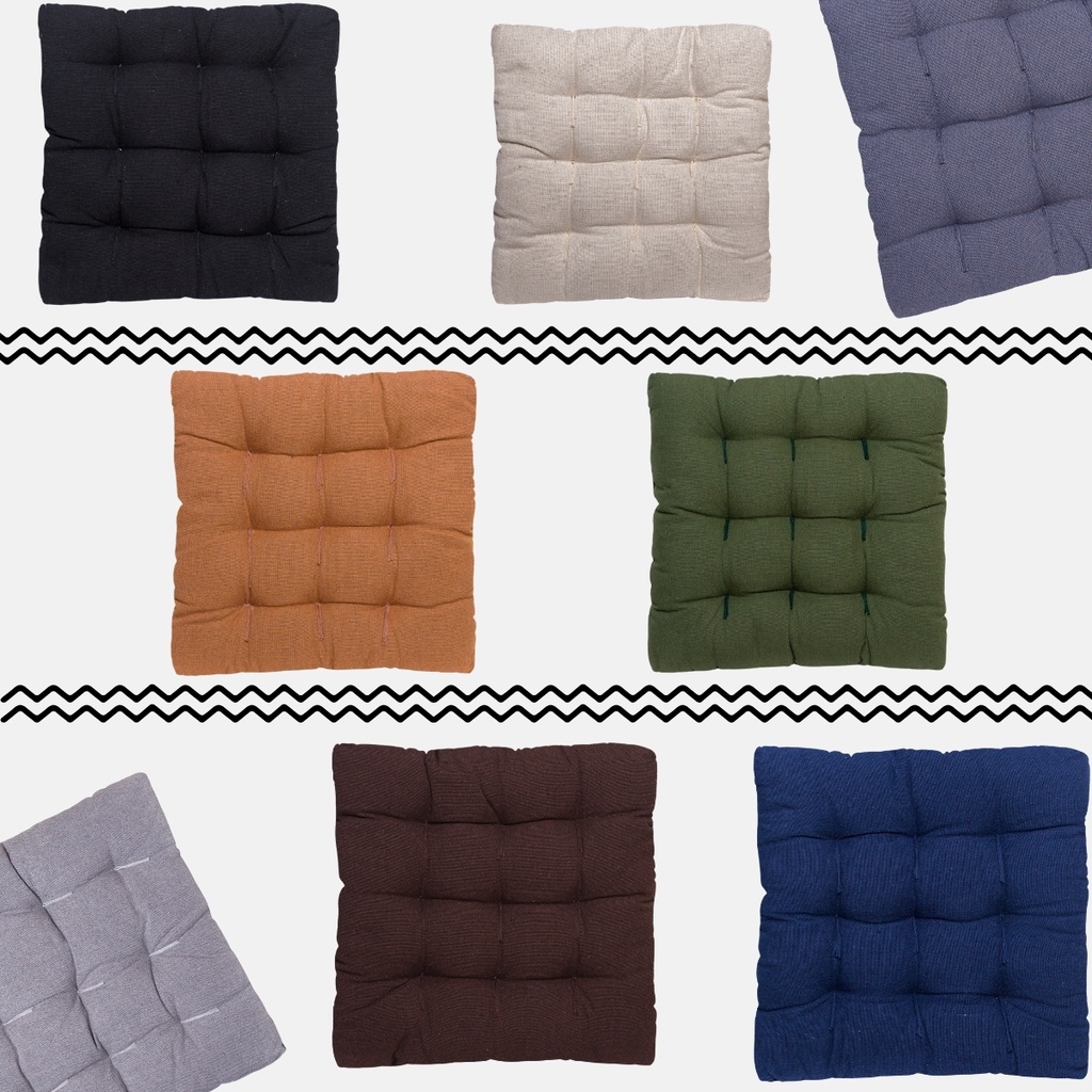 Assento Para Cadeira Futon Confort Com Fitas Para Amarrar Pallet Banco Banqueta Macio 40x40cm