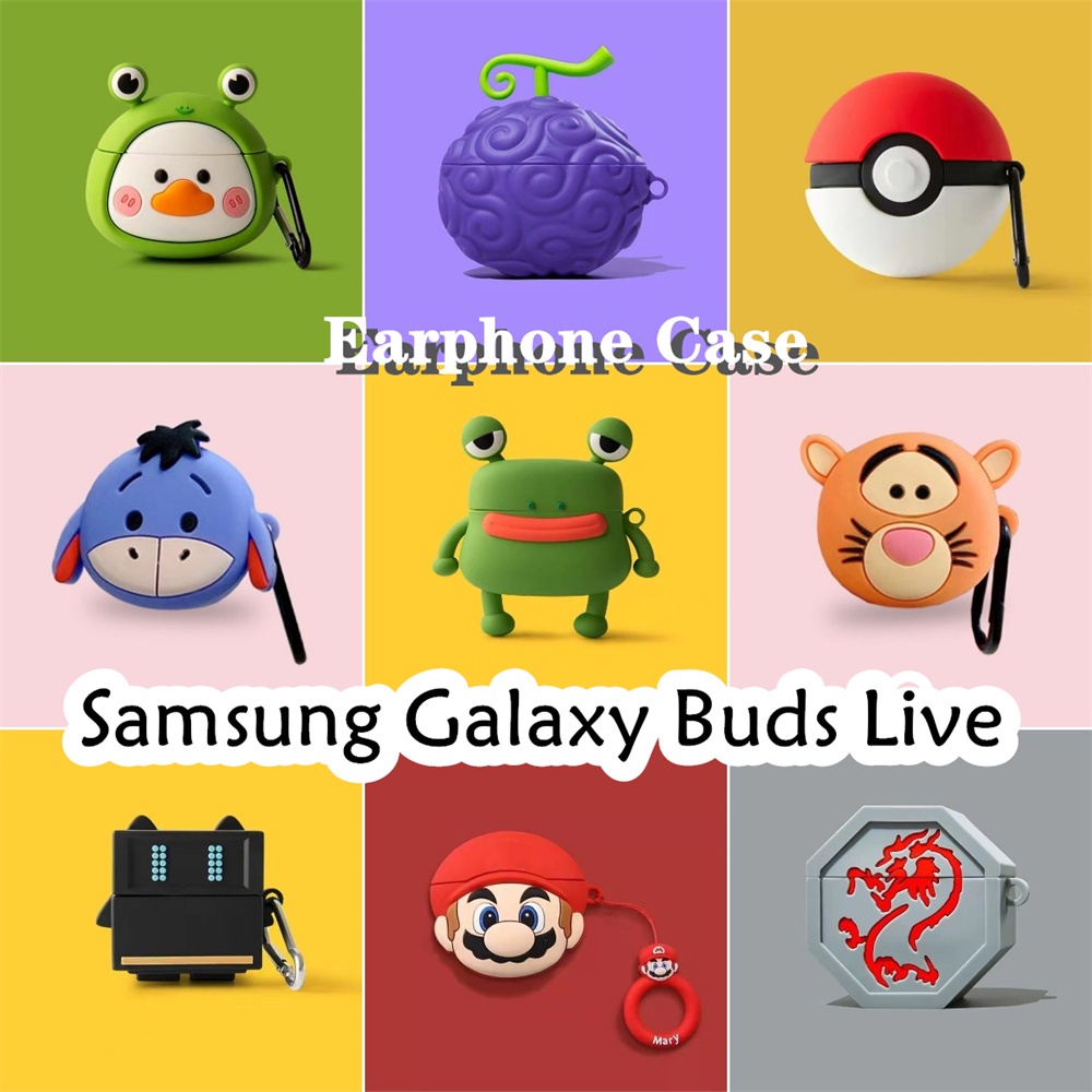 【 Original boutique 】 For Samsung Galaxy Buds Live Case Padrão De Desenho Animado Frio Capa De Silicone Macia Para Fone De Ouvido NO . 1