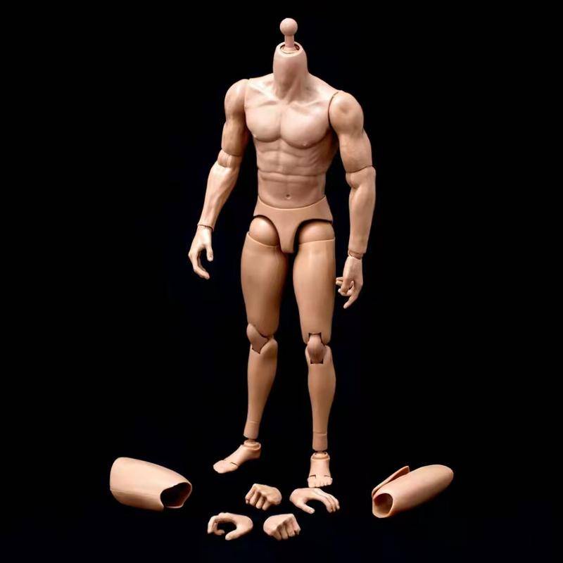 1/6 Músculo De Borracha Embrulhado Tipo Masculino Liso Modelo De Corpo 12'De Ação Figura De Brinquedo