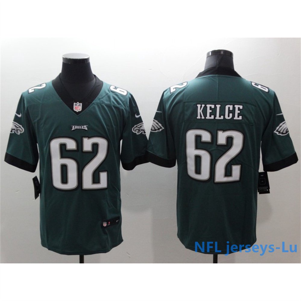 Camiseta Philadelphia Eagles Jason Kelce #62 green Limited American Football de Futebol NFL Jersey