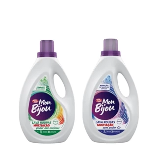 Lava Roupa Liquido Brancas E Coloridas Mon Bijou Bombril 3L