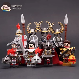 Orminifiguras Guerreiras Medievais Golden Knight empire Bloco De Construção De Brinquedos Coleção De Ornamentos Minimodelo Presente