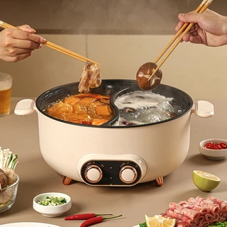 6l Cozinha doméstica de grande capacidade Cozinha doméstica Panela elétrica para grelhar Panela integrada Mandarim de Inverno D