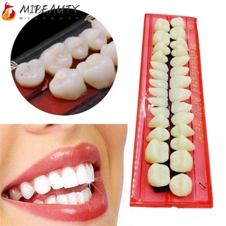 MIBEAUTY 28pcs/set Simulação Dentes Sintéticos Anteriores Coroa Temporária Acrílica
