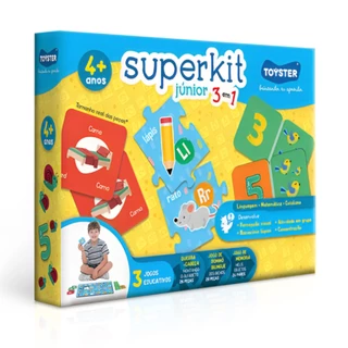 Brinquedo Super Kit Educativo Junior 3 Em 1 Trilíngue - 3156 - Toyster