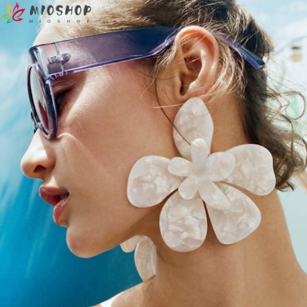 MIOSHOP Crylic Brincos Florais Tendência Exagerada Jóias Multicoloridas Acessórios