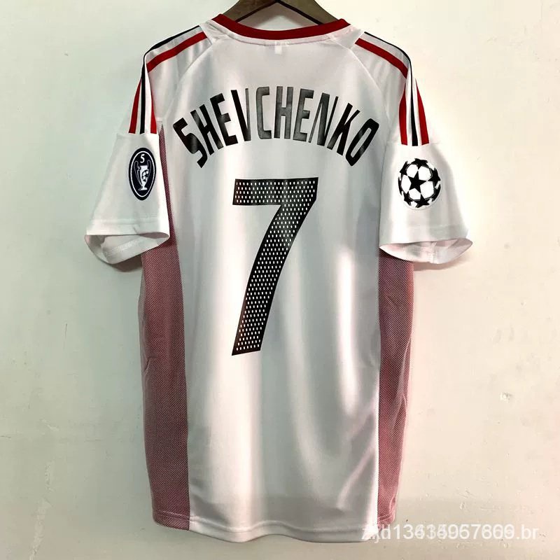 02-03 AC Milan MALDINI Alta Qualidade Retro Camisas De Futebol SHEVCHENKO